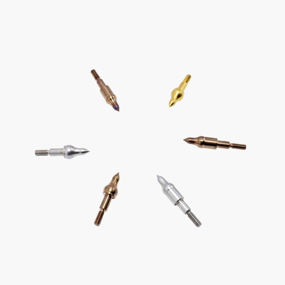 Multi-color Bulged Waist Screw-In Archery Target Arrow Points