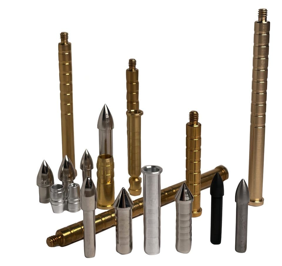 Multi-style Glue-in & Screw-in Arrow Target Points Brass Target Arrow Tips Series