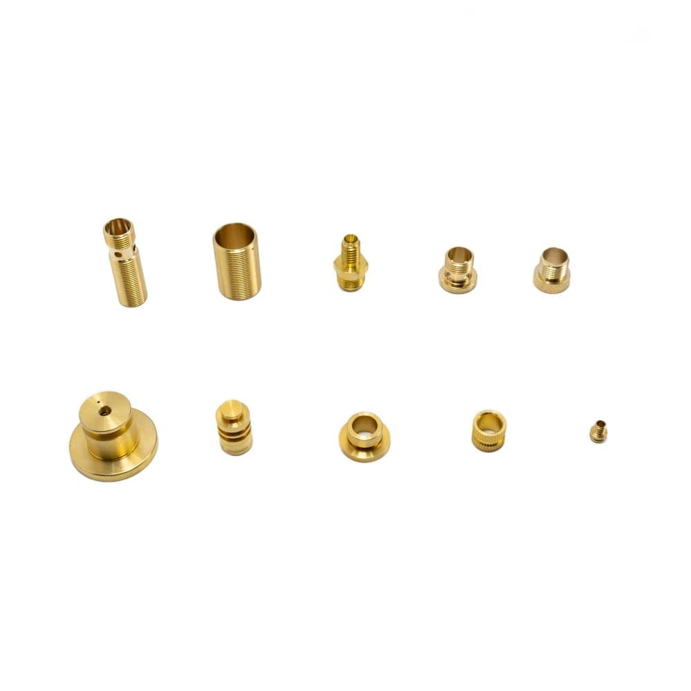 Automotive Brass Precision Machined Pneumatic Valve Component Set
