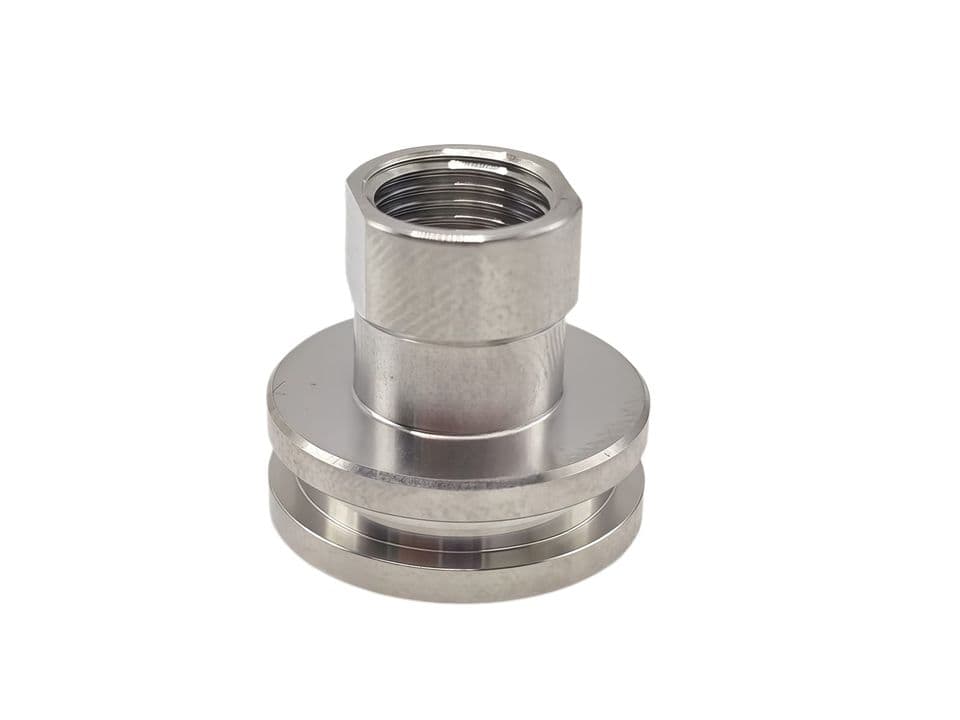 Automotive Double Flange Female Thread Transition Connector