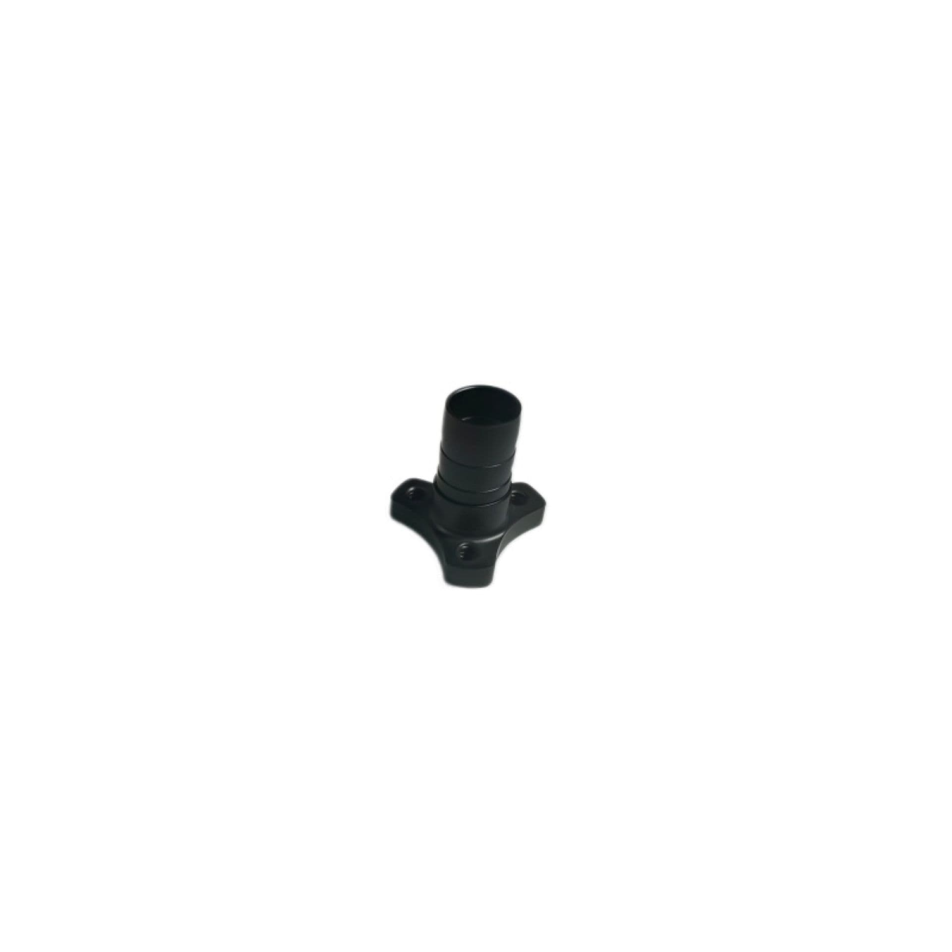 CNC Anodized Black Aluminum Triangular 3-Hole Flange Tube Base, Drone Frame Arm Mount Connector For Agricultural Spraying Drone