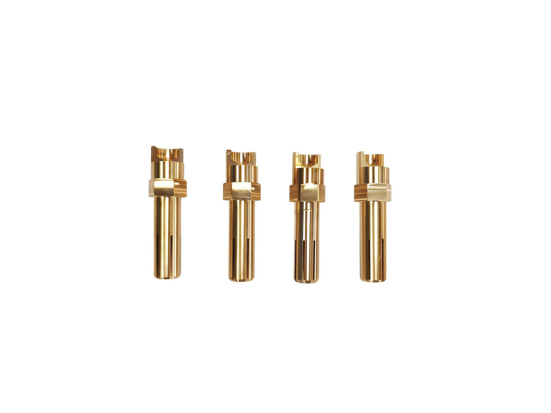 CNC Machined Brass Slotted Hex Locating Pin, Multi-spec Hexagonal Brass Clamping Mandrel Pin