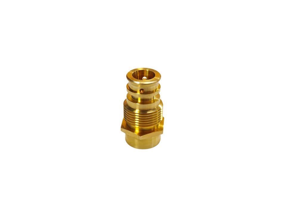 CNC Machined Brass Straight Connector, Multi Step Male Thread Hexagonal Hydraulic Pneumatic Pipe Fitting Adapter