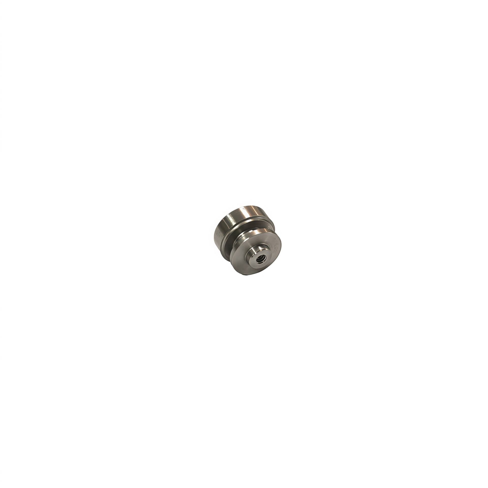 CNC Precision Turned Double Step Stainless Steel Guide Pulley, Multi-layer Wire Roller With Center Inner Thread Hole For Industrial Machinery