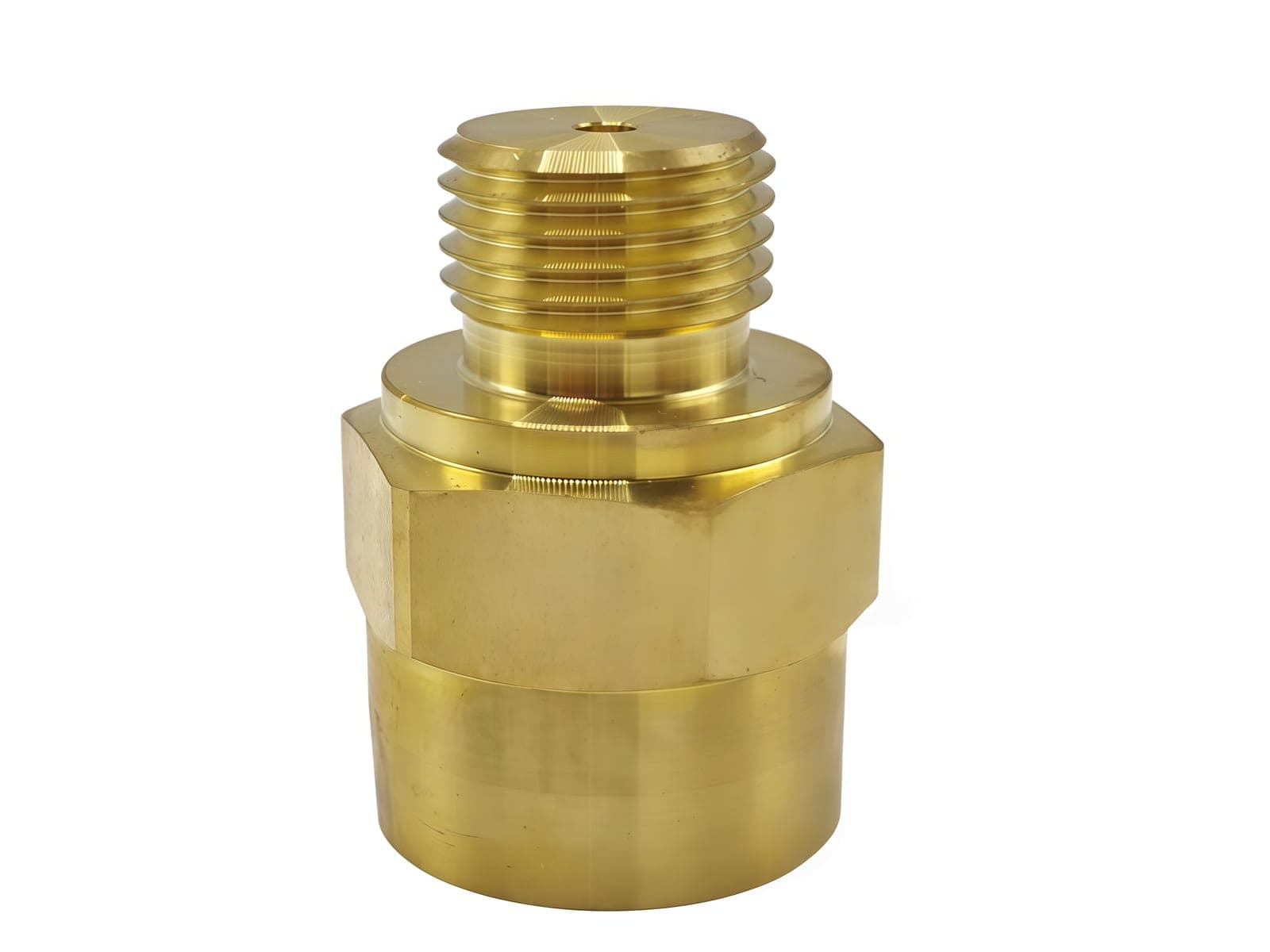Brass Hex Transition Thread Nozzle Fitting CNC Part