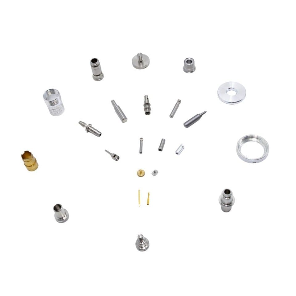 CNC Precision Turned Electronic Connector Pins Sleeves Fittings Components