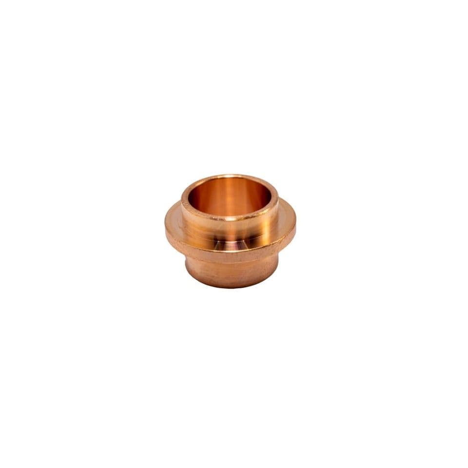 Red Copper Flanged Through Hole Bushing CNC Turning Part