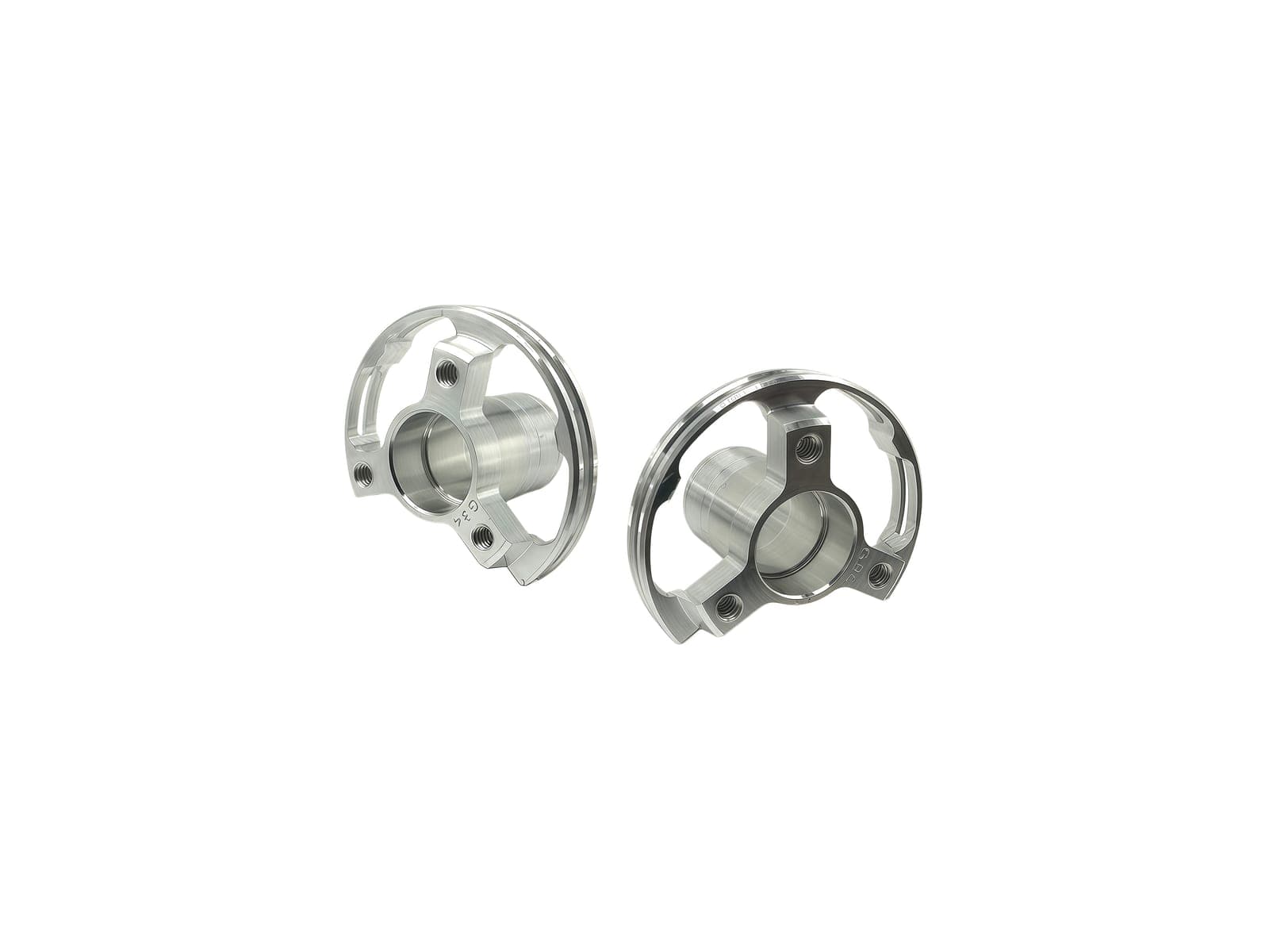 Aluminum Marked 3-Lug Hollow Frame Step Sleeve Matched Motor Mount Pair