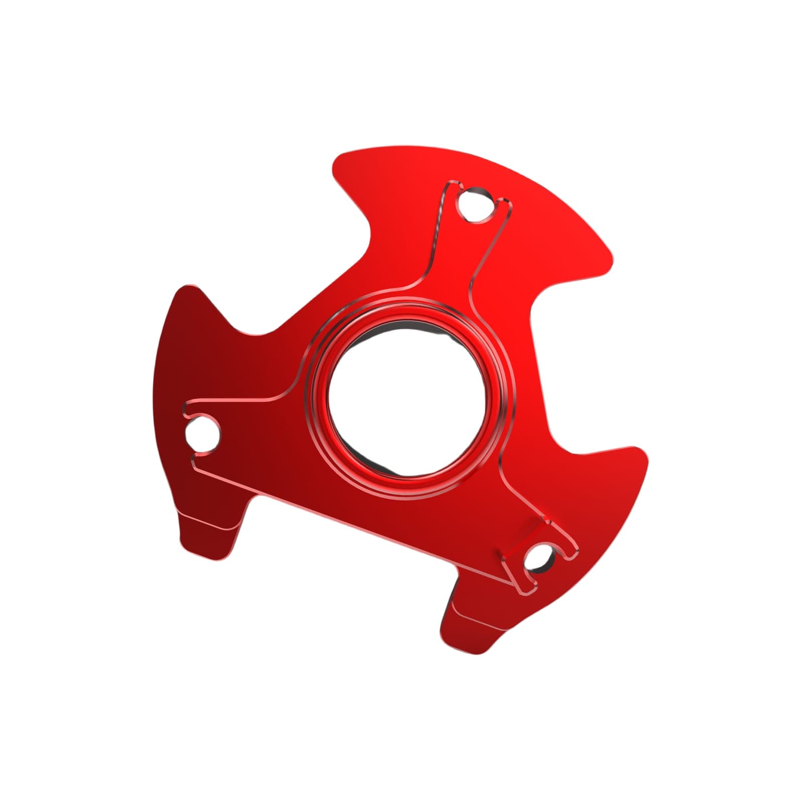 Anodized Red Aluminum Three-Legged UAV Motor Fixed Flange Bracket