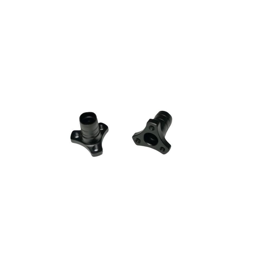 Black Hard Anodized Triangular 3-hole Flange Groove Type UAV Bearing Seat