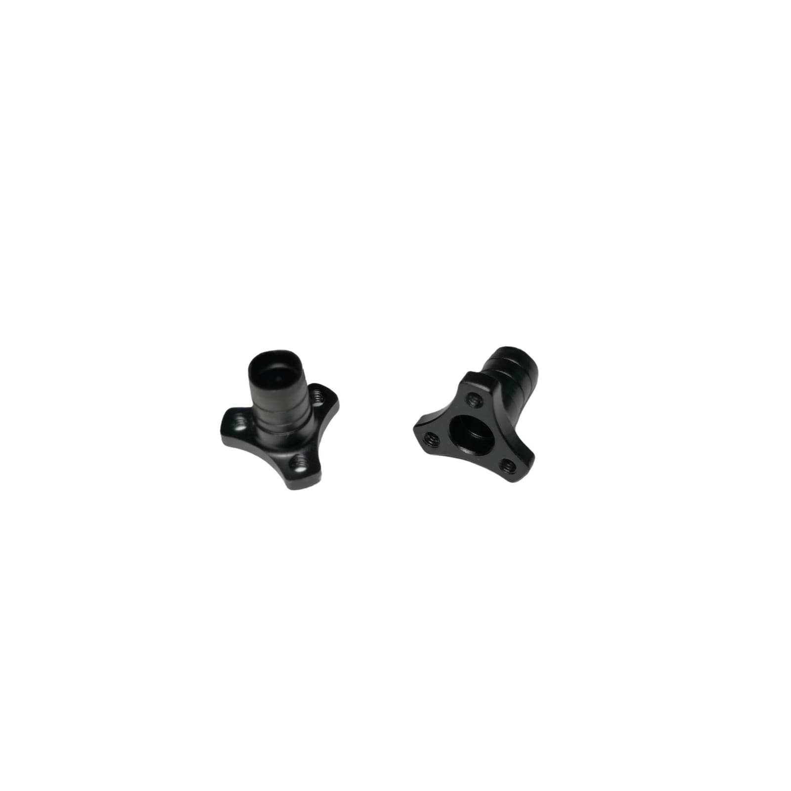 Black Hard Anodized Triangular 3-hole Flange Groove Type UAV Bearing Seat