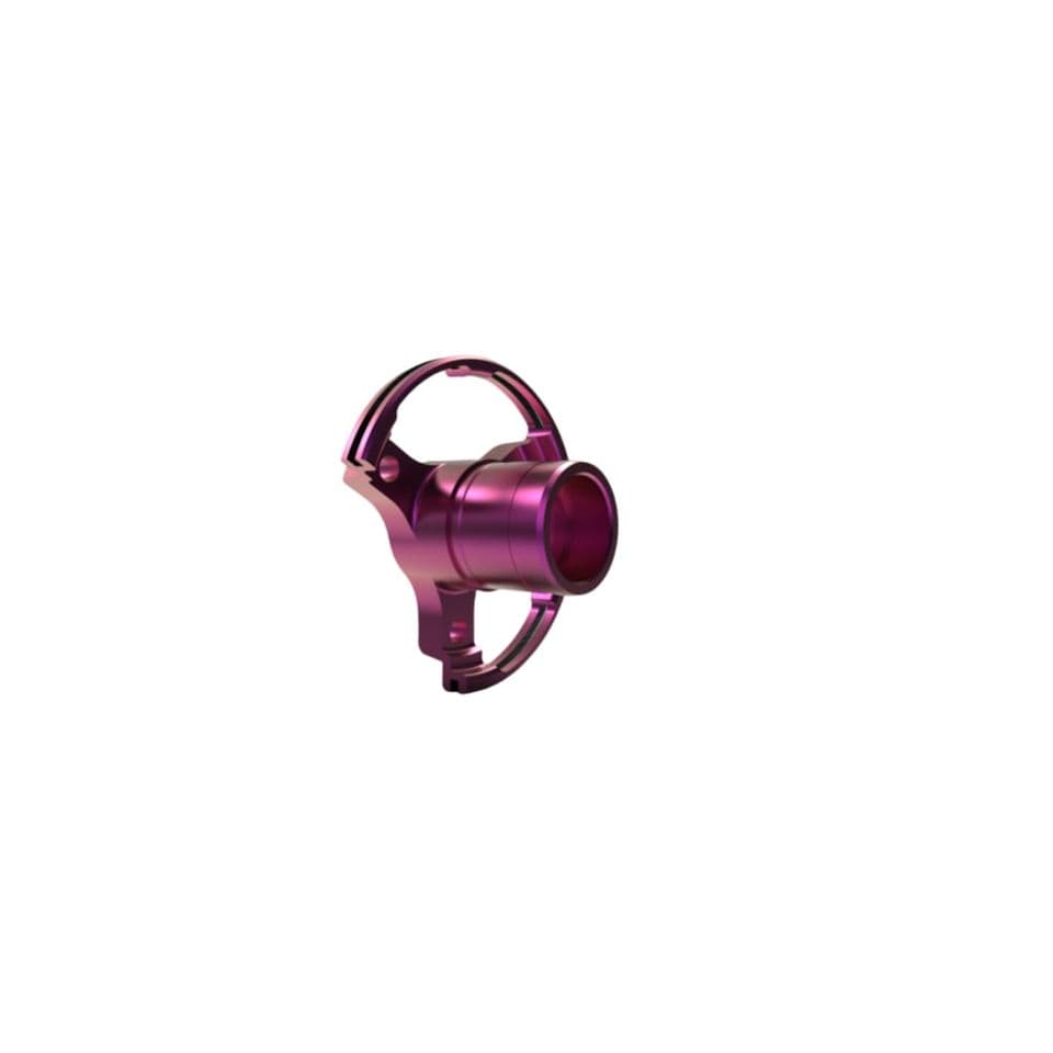 Magenta Anodized Aluminum Double-lug Slotted Hollow Ring Step Cylinder Drone Motor Base