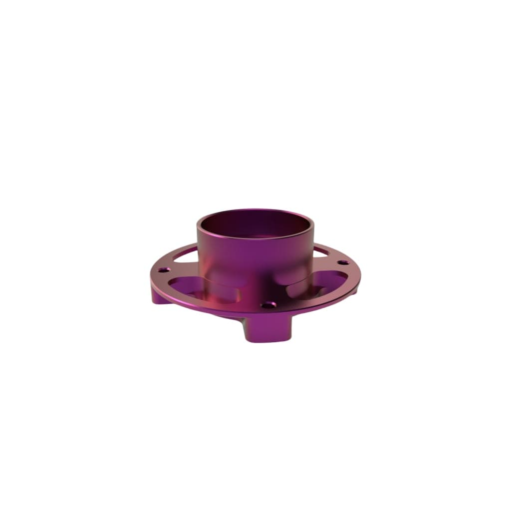 Purple Anodized Aluminum Hollow Flange Cylinder UAV Motor Mount Base